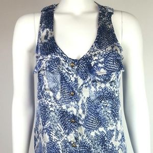 Collective Concepts Blue‎ White Tank Medium